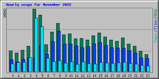 Hourly usage for November 2022